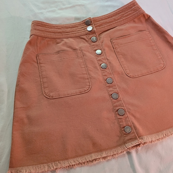 Madewell tan high waisted button front skirt - Picture 5 of 11